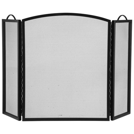 SIMPLE SPACES 3Panel Fireplace Screen, Black CPO90505BK3L